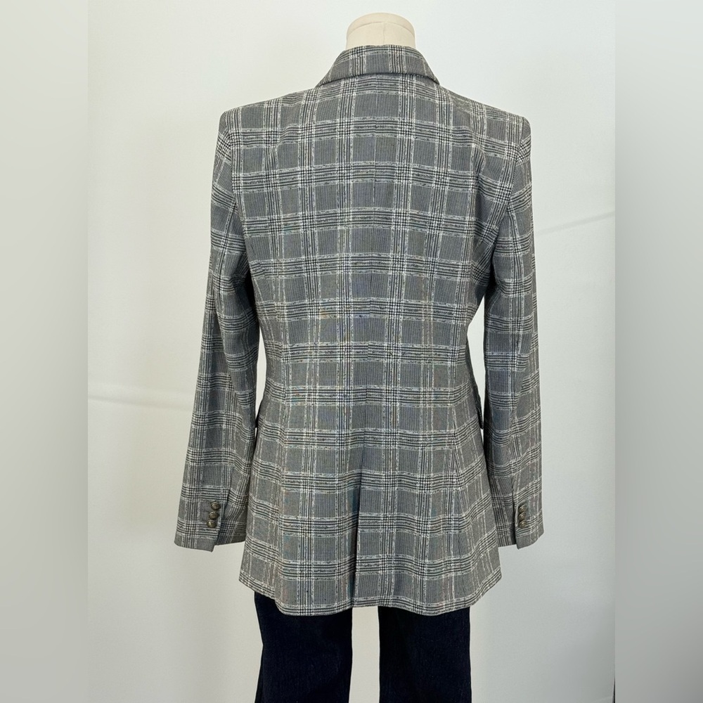 Zara Basic Collection Gray Checkered Micro Plaid … - image 8